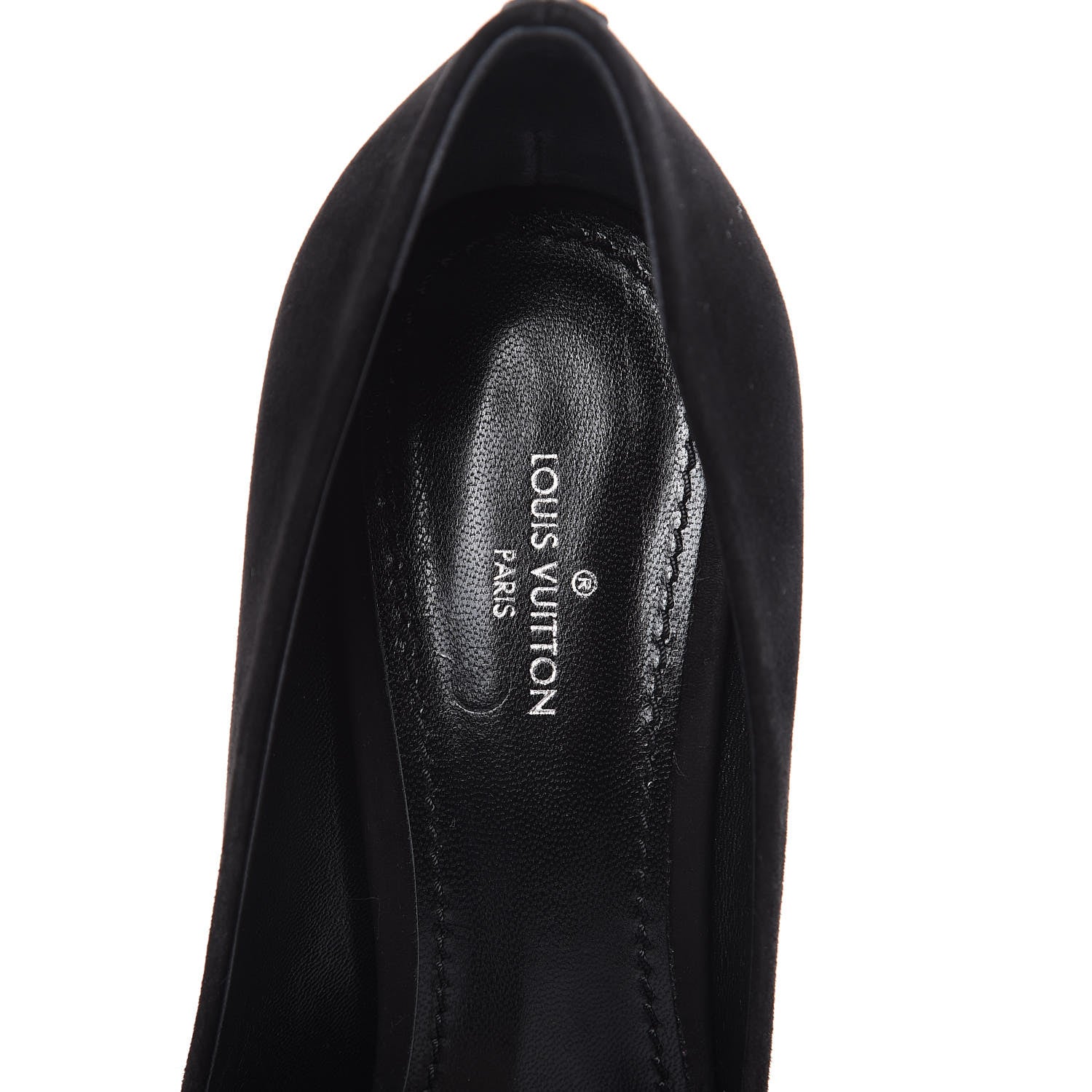Louis Vuitton Suede Pumps 37 Black 7 of 10