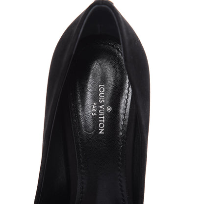 Louis Vuitton Suede Pumps 37 Black 7 of 10