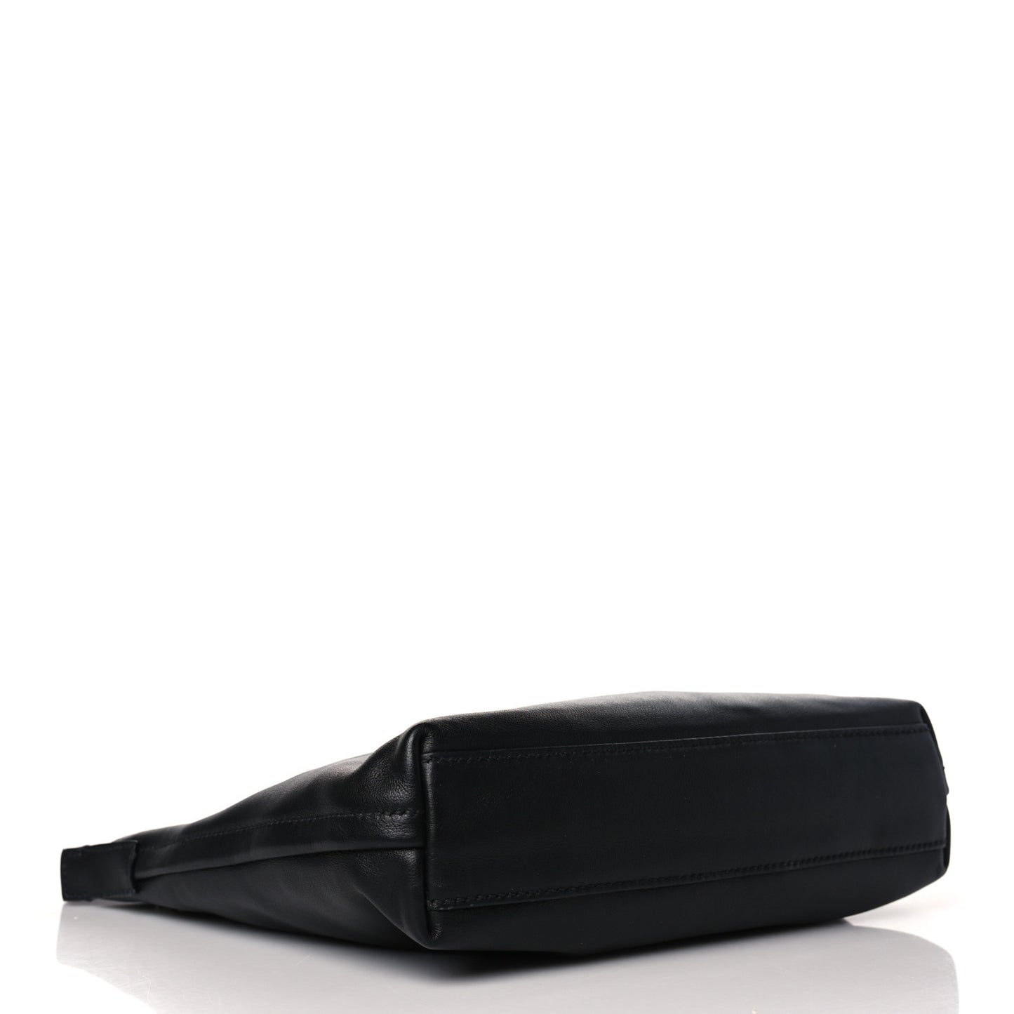 Calfskin Nylon Messenger Bag Black