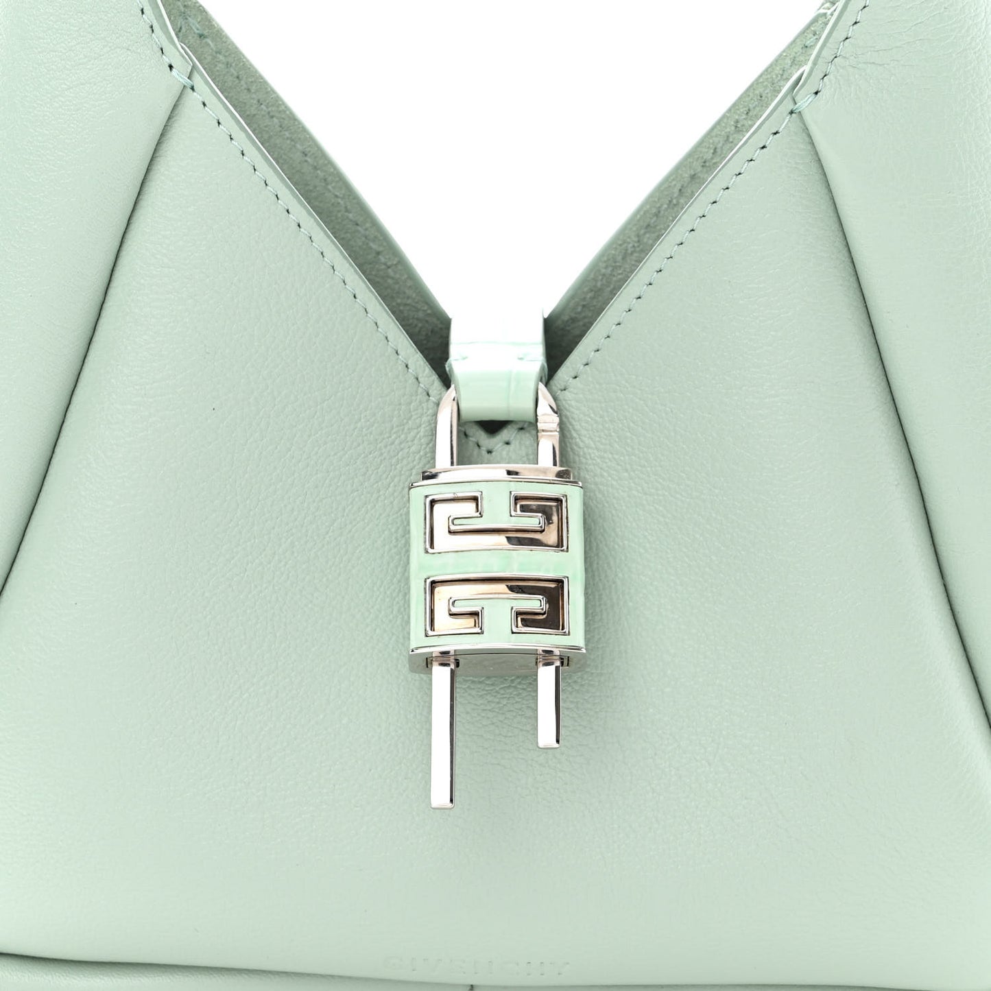 Textured Calfskin Mini G Hobo Celadon