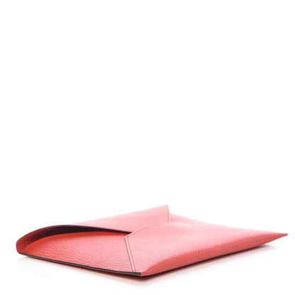 Hermes Chévre Mysore Envelope Trio Wallet Rouge Tomate Orange Lime 5 of 17