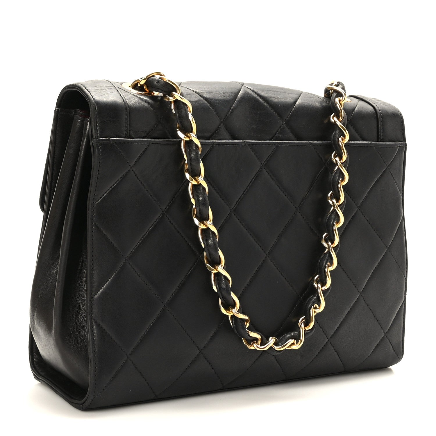Chanel Lambskin Quilted Mini Square Shoulder Flap Bag Black 3 of 10