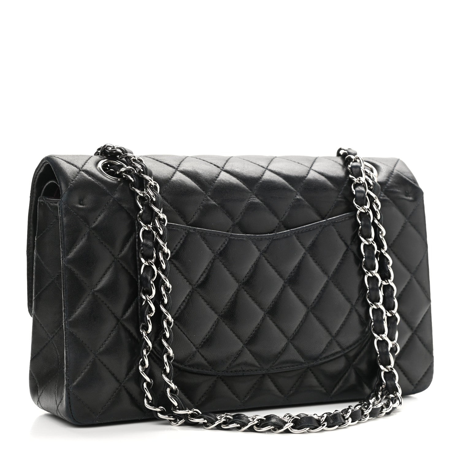 Chanel Lambskin Quilted Medium Double Flap Black 3 of 16