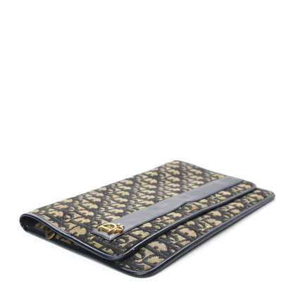 Christian Dior Monogram Pouch Clutch Blue 4 of 6