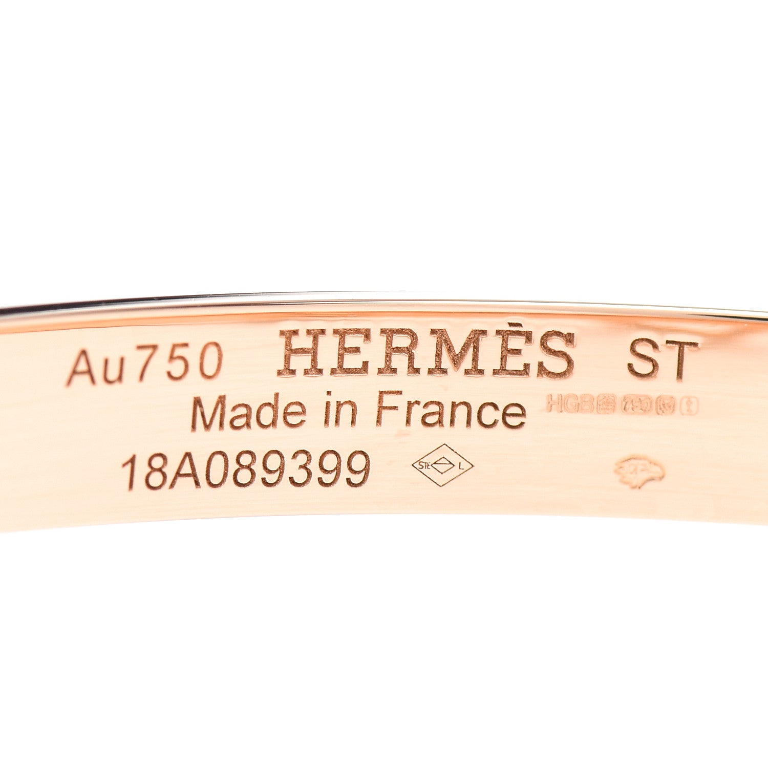Hermes 18K Rose Gold PM Collier De Chien Bracelet ST 4 of 4