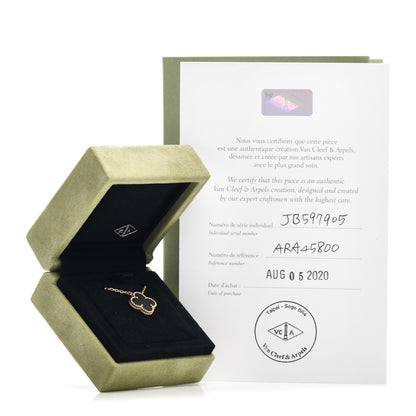 Van Cleef & Arpels 18K Yellow Gold Black Onyx Vintage Alhambra Pendant Necklace 5 of 5
