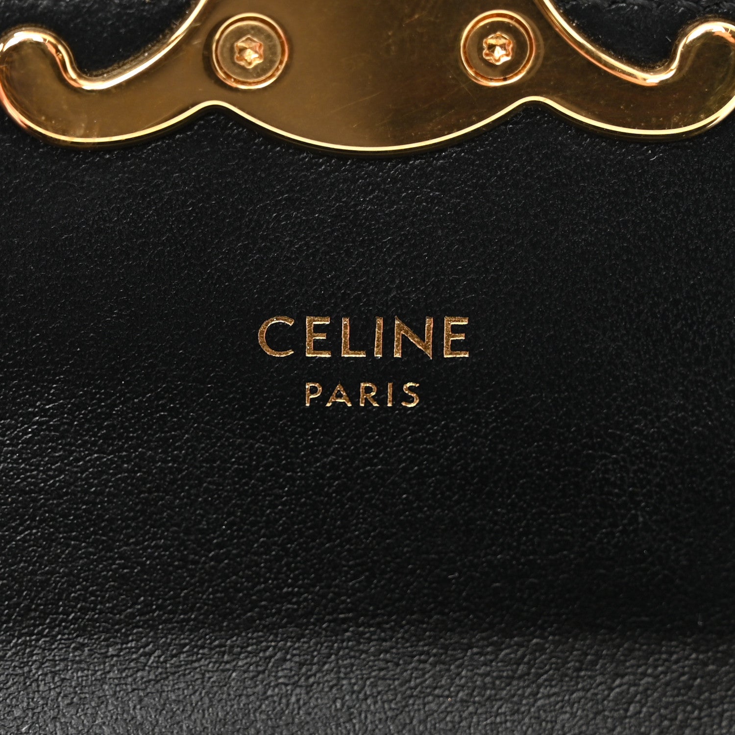 Celine Shiny Calfskin Mini Triomphe Black 7 of 10