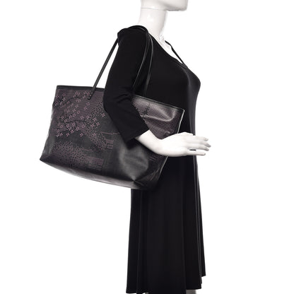 Fendi Zucca Lampo Medium Roll Tote Black Oro Rosa 2 of 10