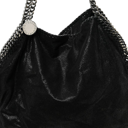 Stella McCartney Metallic Shaggy Deer Falabella Fold Over Tote  Black 9 of 11