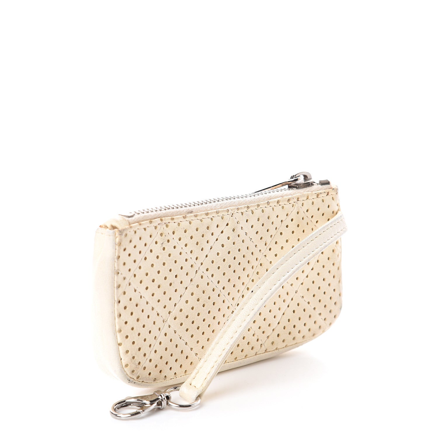 Chanel Perforated Lambskin Key Holder Case White 2 of 6
