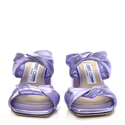 Jimmy Choo Metallic Nappa Mules 36 Purple 3 of 9