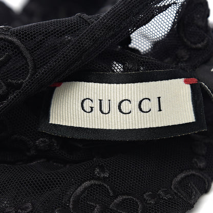 Gucci GG Monogram Tule Sheer Gloves M Black 3 of 4