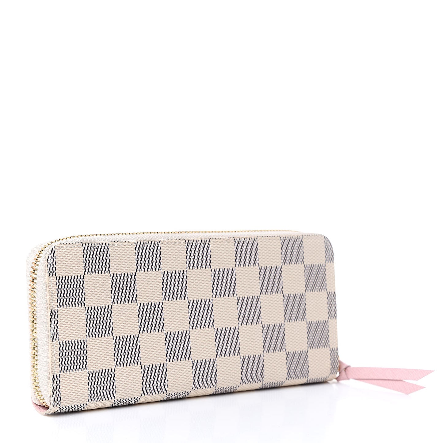 Damier Azur Clemence Wallet Rose Ballerine