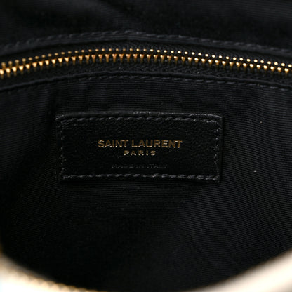 Saint Laurent Calfskin Y Quilted Monogram Medium Loulou Chain Satchel Crema Soft 7 of 10