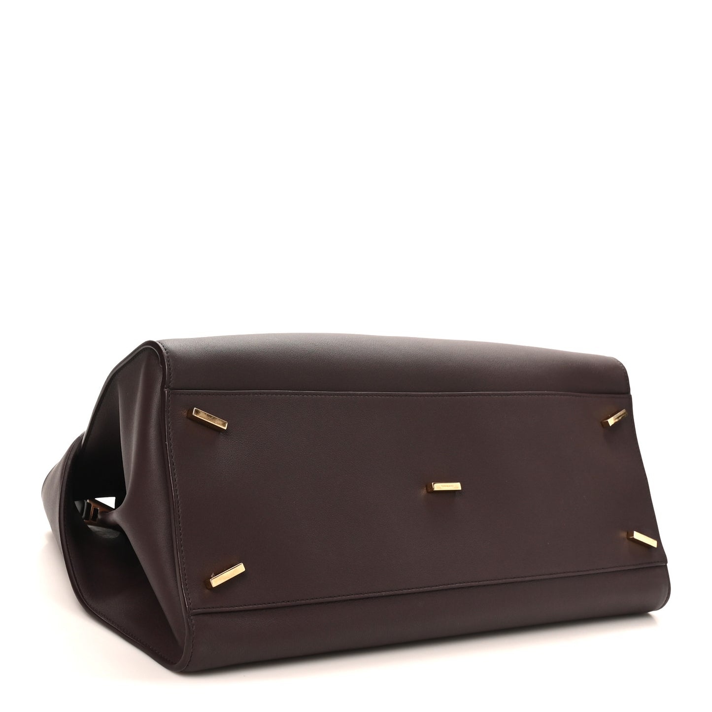 Calfskin Large Hug Soft Bicolor Shoulder Bag Oxblood