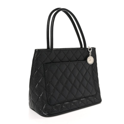 Chanel Caviar Quilted Medallion Tote Black 3 of 10