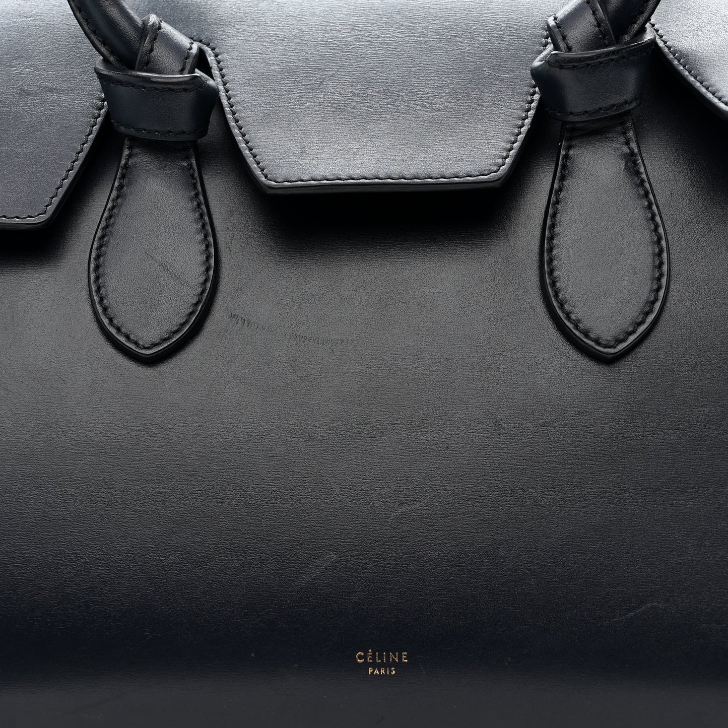 Palmelato Calfskin Mini Tie Knot Tote Navy Blue