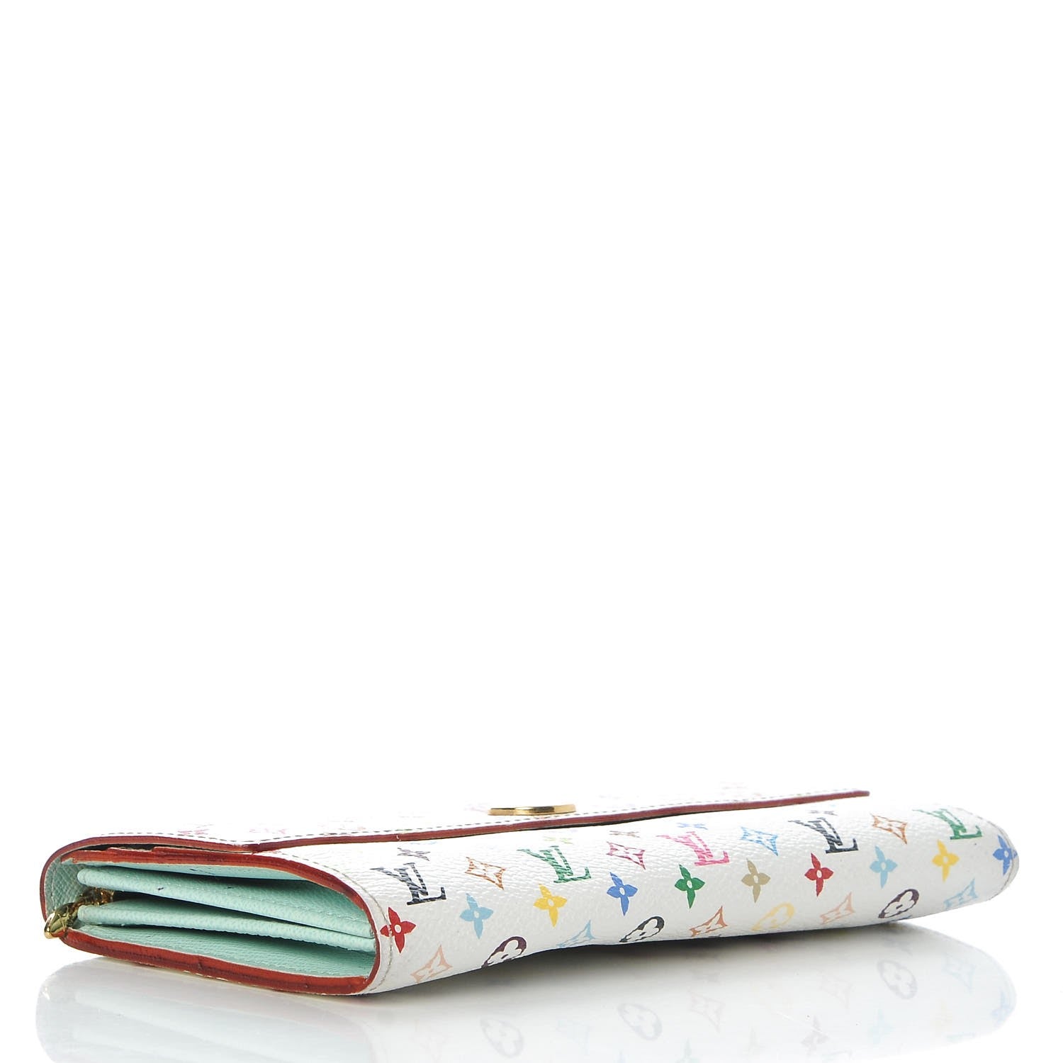 Louis Vuitton Monogram Multicolor Sarah Wallet White Anie 4 of 10