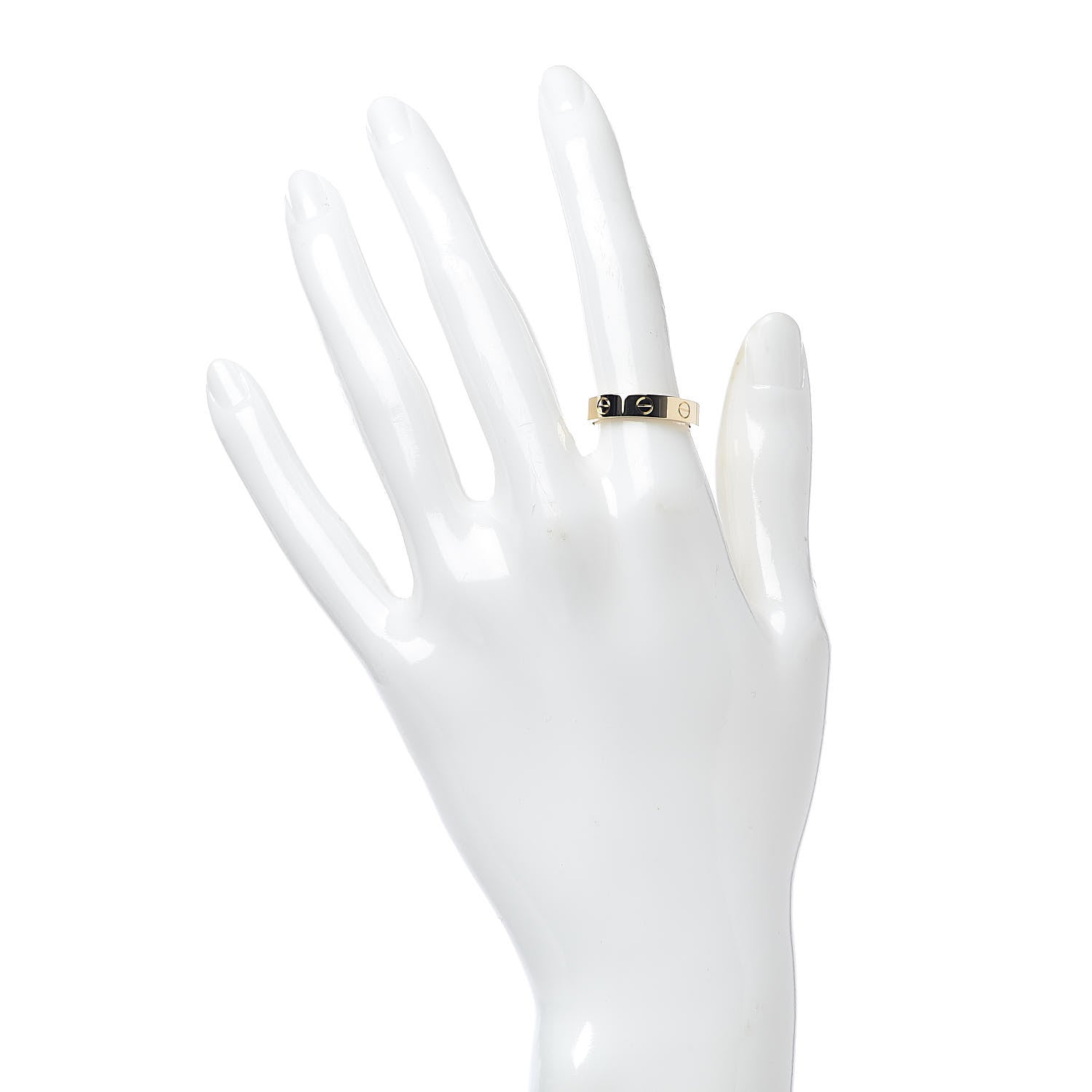 Cartier 18K Yellow Gold Diamond 4mm LOVE Wedding Band Ring 52 6 2 of 5