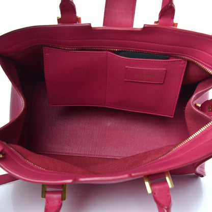 Saint Laurent Calfskin Small Classic Y Cabas Fuchsia 5 of 11