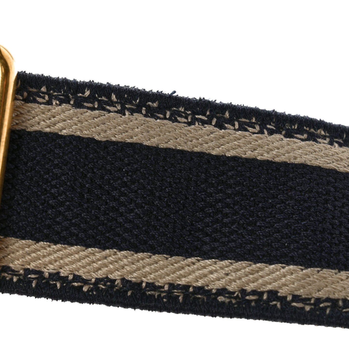 Canvas Embroidered Shoulder Strap Blue