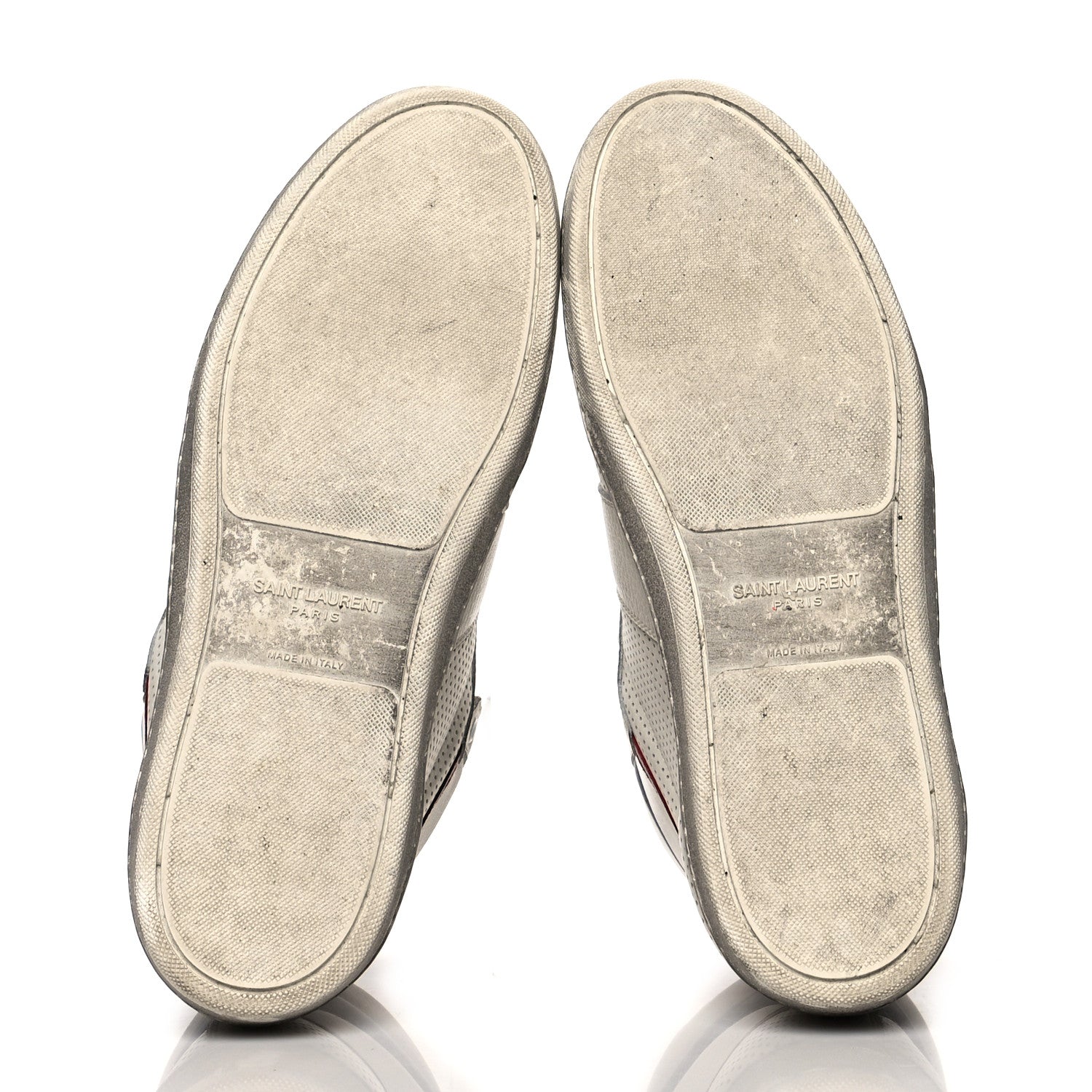 Saint Laurent Calfskin Perforated Court Classic SL/10H High Top Sneakers 43 White 6 of 11