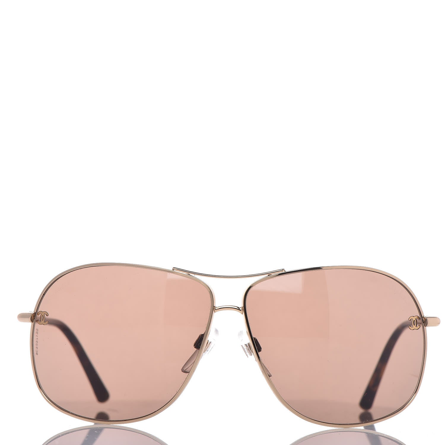 Chanel Aviator Sunglasses 4193 Gold Havana 2 of 7