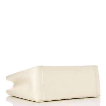 Chanel Caviar Quilted Grand Shopping Tote GST White 4 of 8
