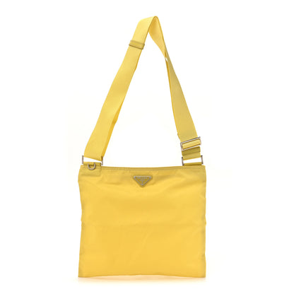 Prada Tessuto Nylon Flat Messenger Bag Light Yellow 1 of 10