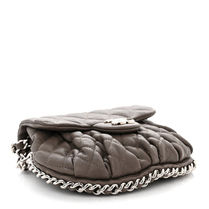 Chanel Washed Lambskin Quilted Mini Chain Around Flap Taupe 4 of 12