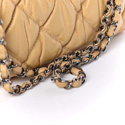 Chanel Calfskin Quilted Medium Bubble Quilt Flap Bag Beige 13 of 14