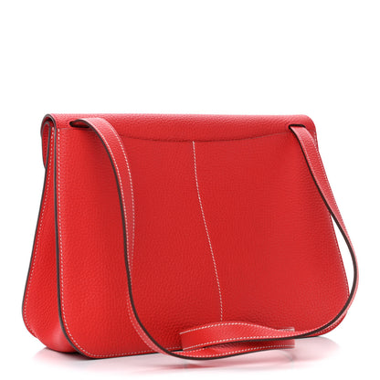 Hermes Taurillon Clemence Halzan 31 Rouge Tomate Vermillion 2 of 4