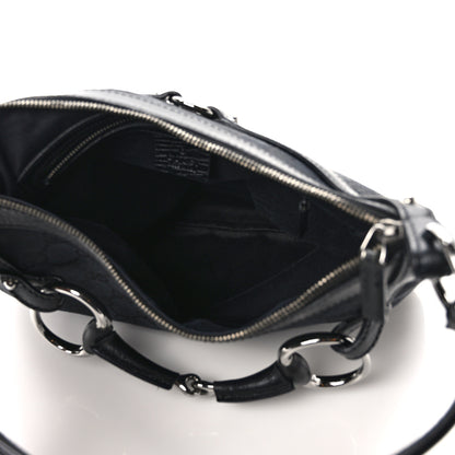 Gucci Monogram Horsebit Hobo Black 5 of 11