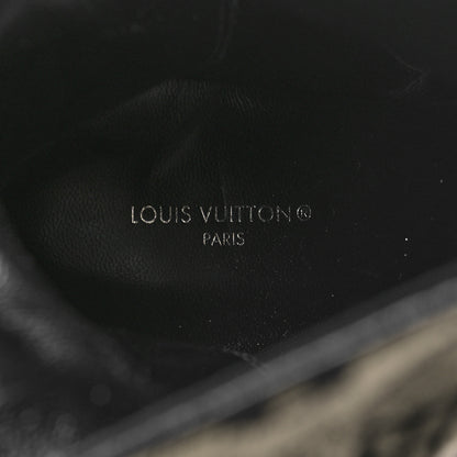 Louis Vuitton Velvet Monogram Silhouette Ankle Boots 39 Black Green 8 of 8