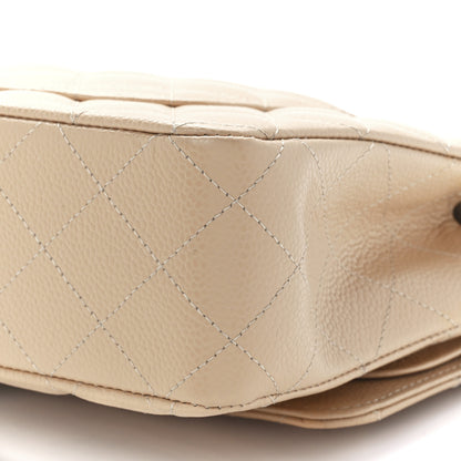 Chanel Caviar Quilted Medium Double Flap Beige 10 of 10