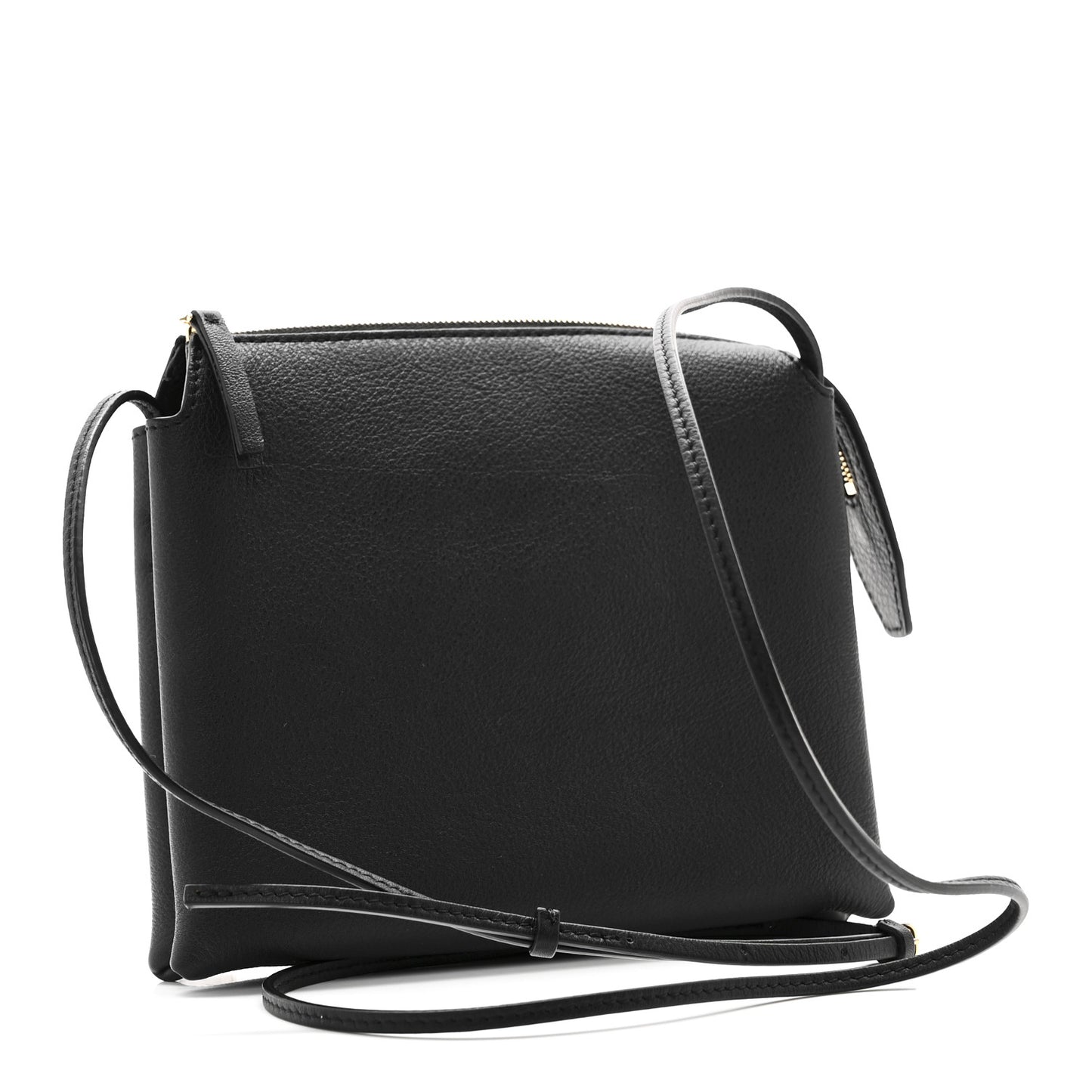 Matte Grained Calfskin Mini Nu Twin Bag Black
