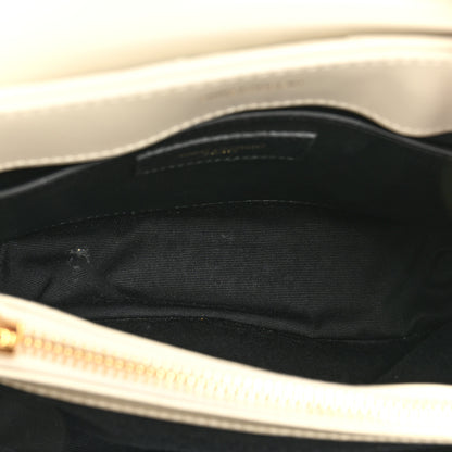 Saint Laurent Calfskin Y Quilted Monogram Small Loulou Chain Satchel Blanc Vintage 7 of 17