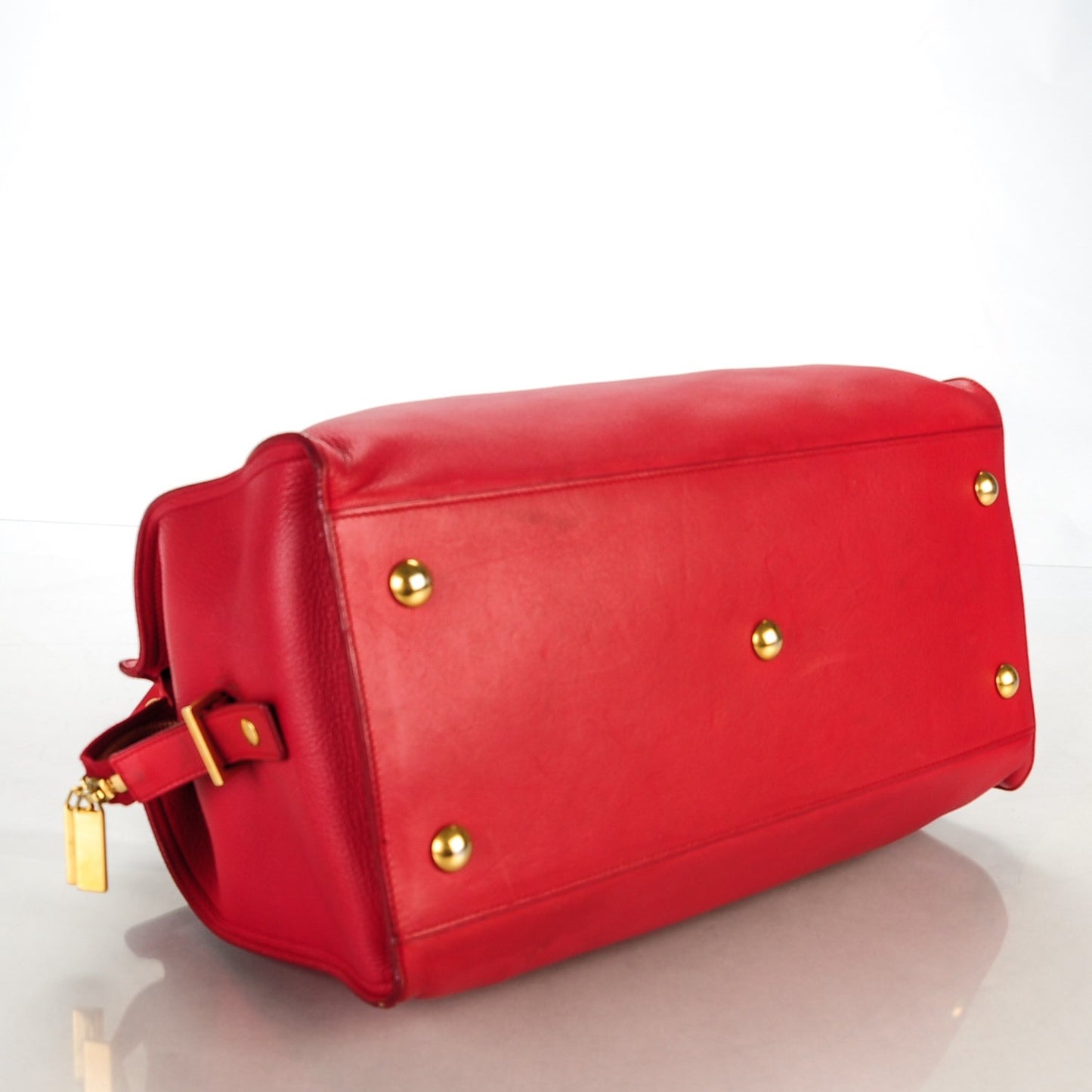 Calfskin Medium Classic Cabas Y Red