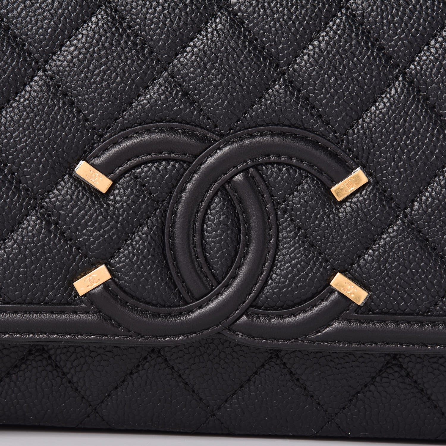 Chanel Caviar Quilted Medium CC Filigree Flap Black 8 of 11