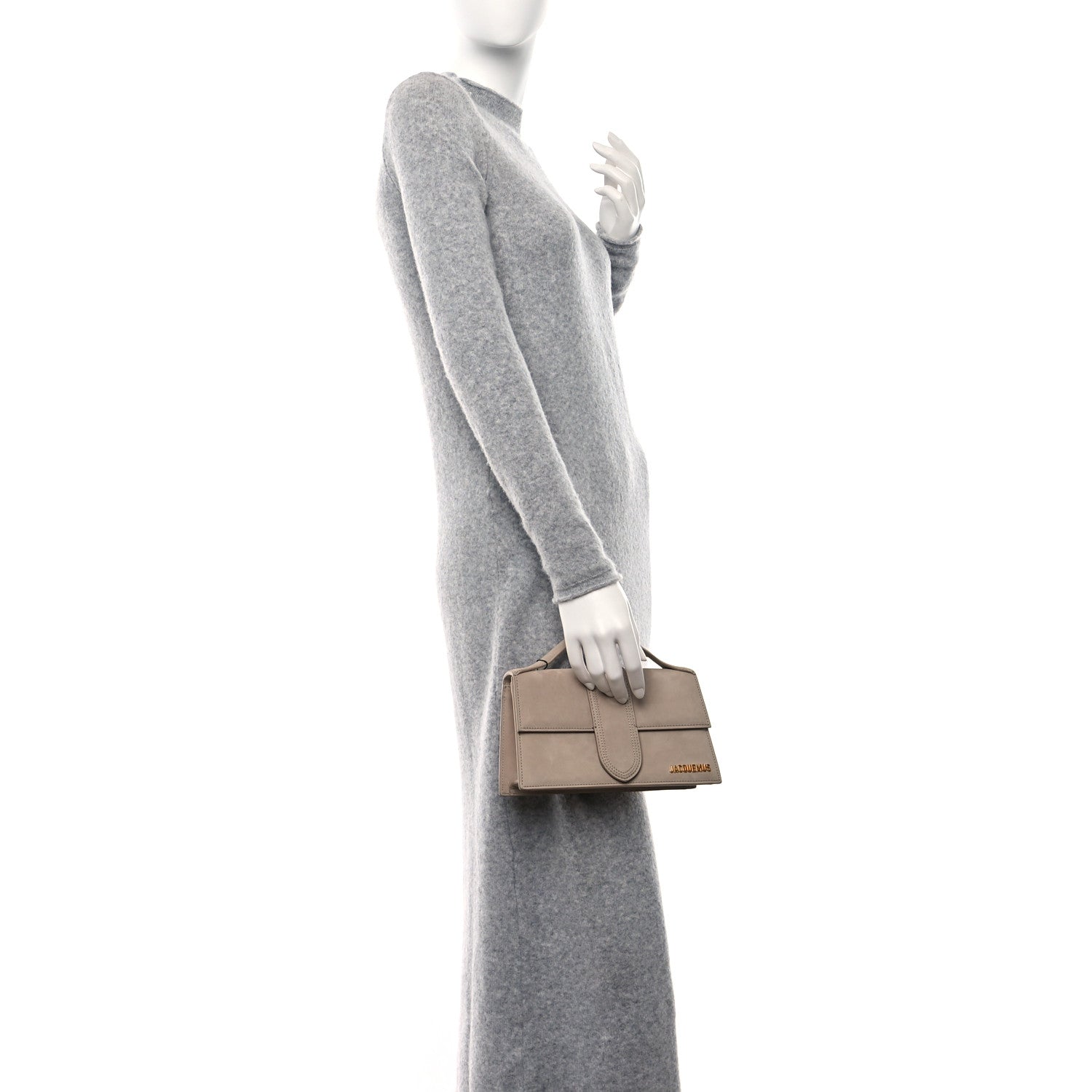 Jacquemus Nubuck Le Grand Bambino Dark Beige 2 of 8