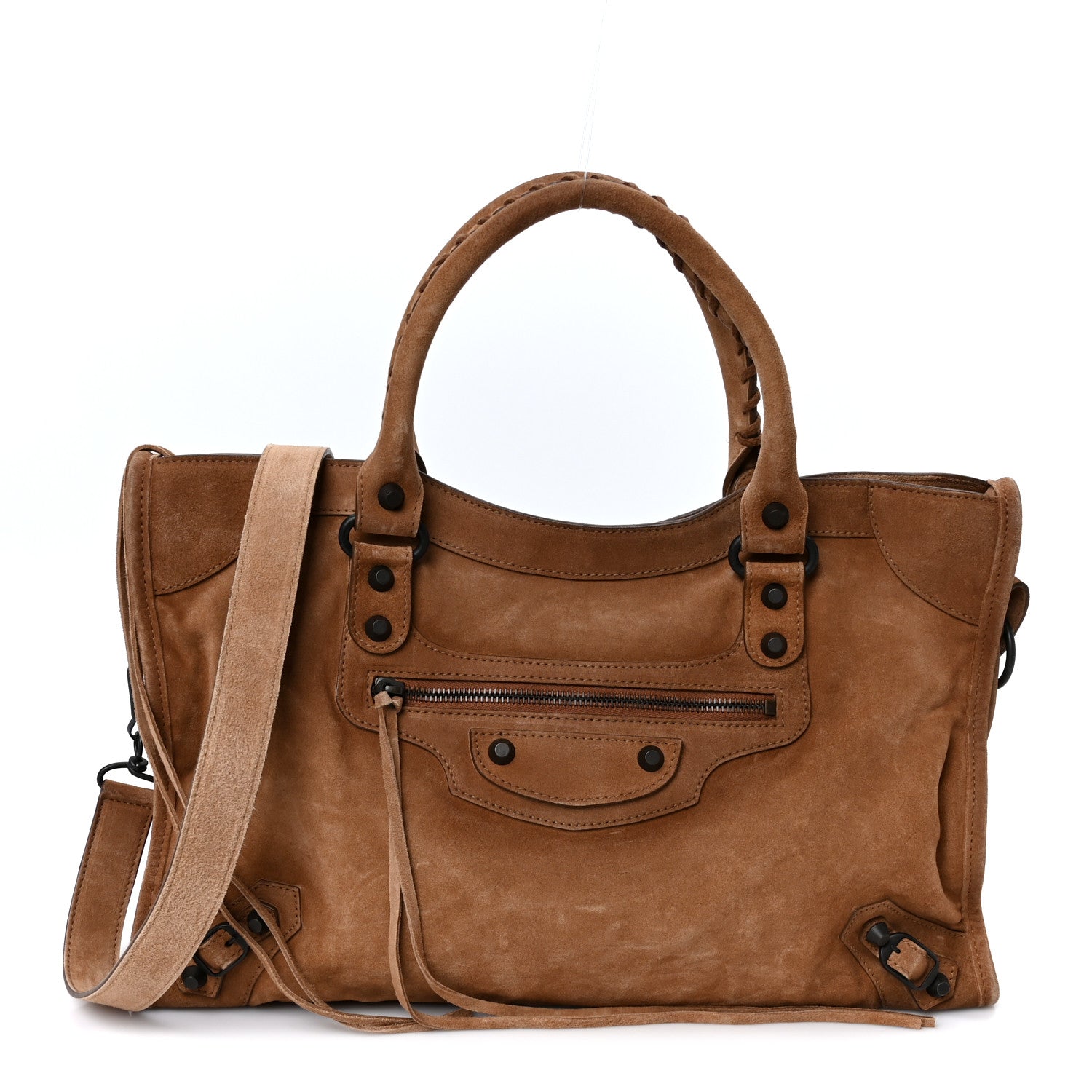 Balenciaga Waxed Suede Calfskin Classic Hardware Medium Le City Camel 1 of 9