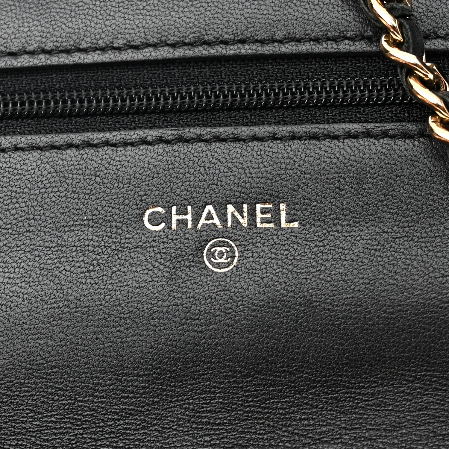 Chanel Lambskin Quilted Wallet On Chain WOC Black 6 of 12