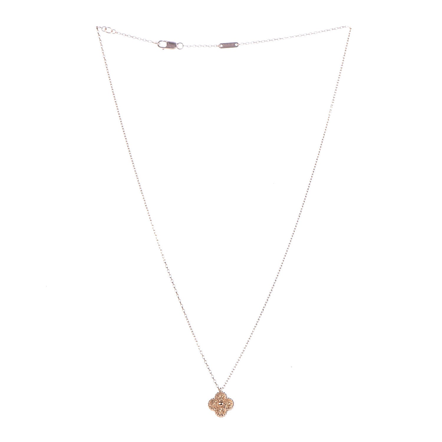 Van Cleef & Arpels 18K Rose Gold Sweet Alhambra Pendant Necklace 3 of 9