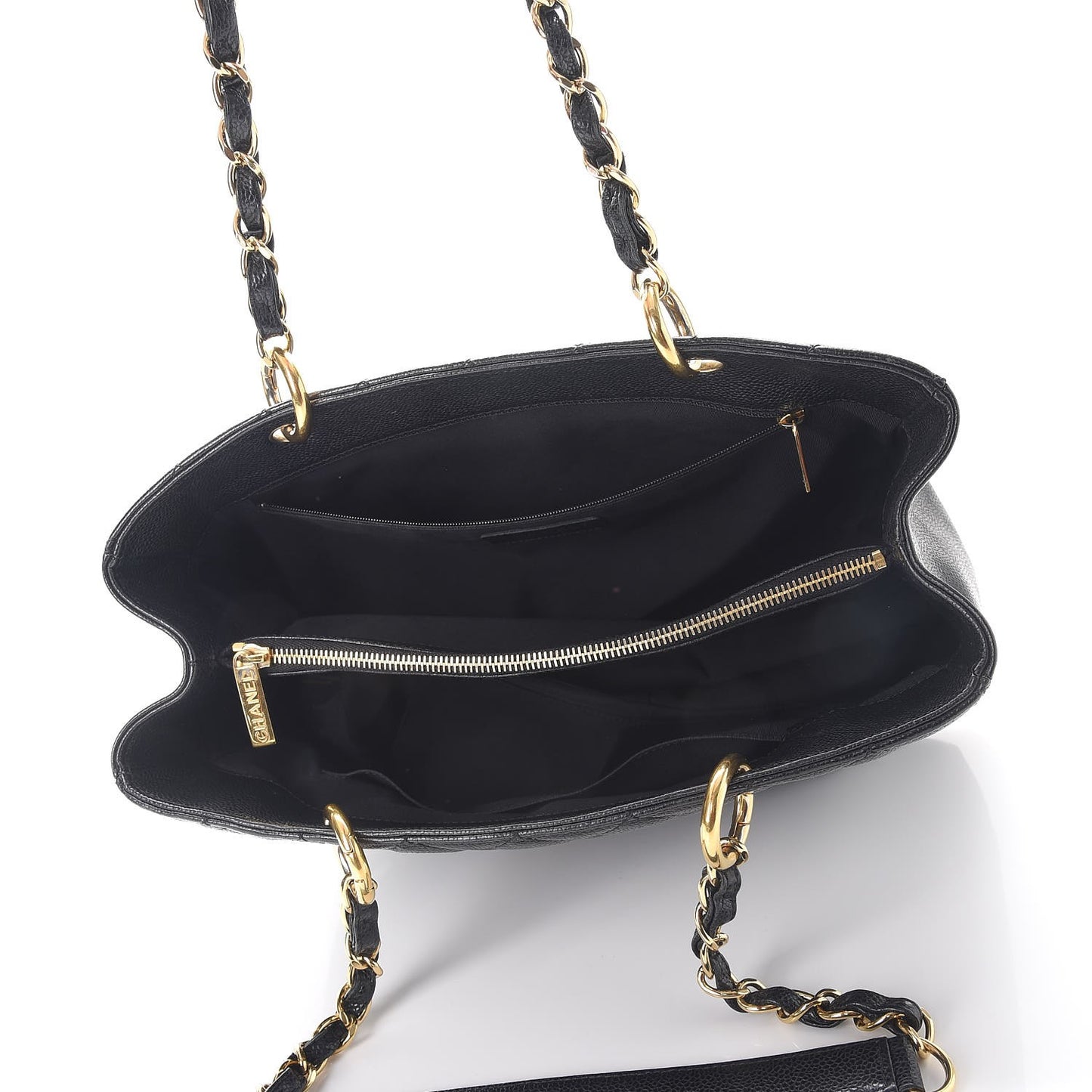 Caviar Quilted Grand Shopping Tote GST Black