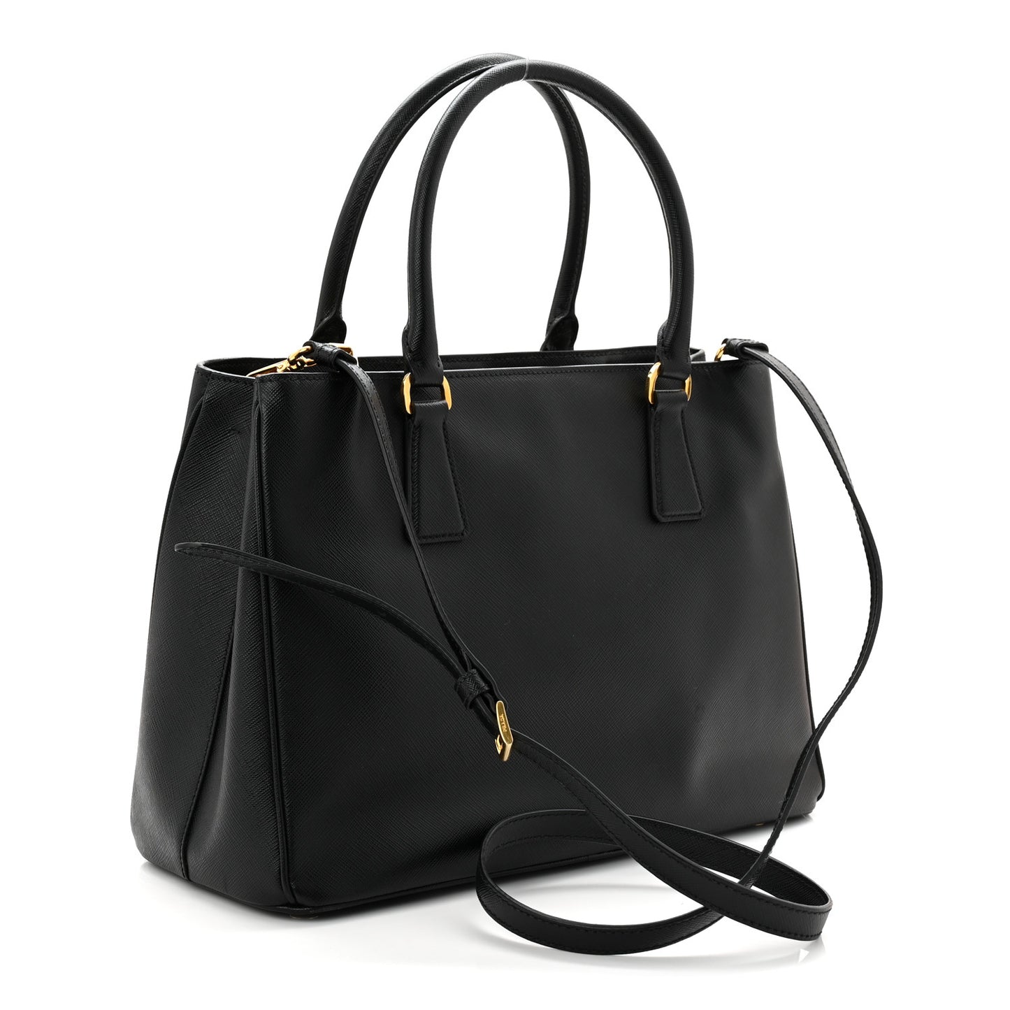 Saffiano Lux Medium Tote Black