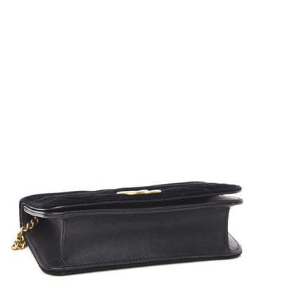 Gucci Velvet Matelasse GG Marmont Mini Bag Black 3 of 8