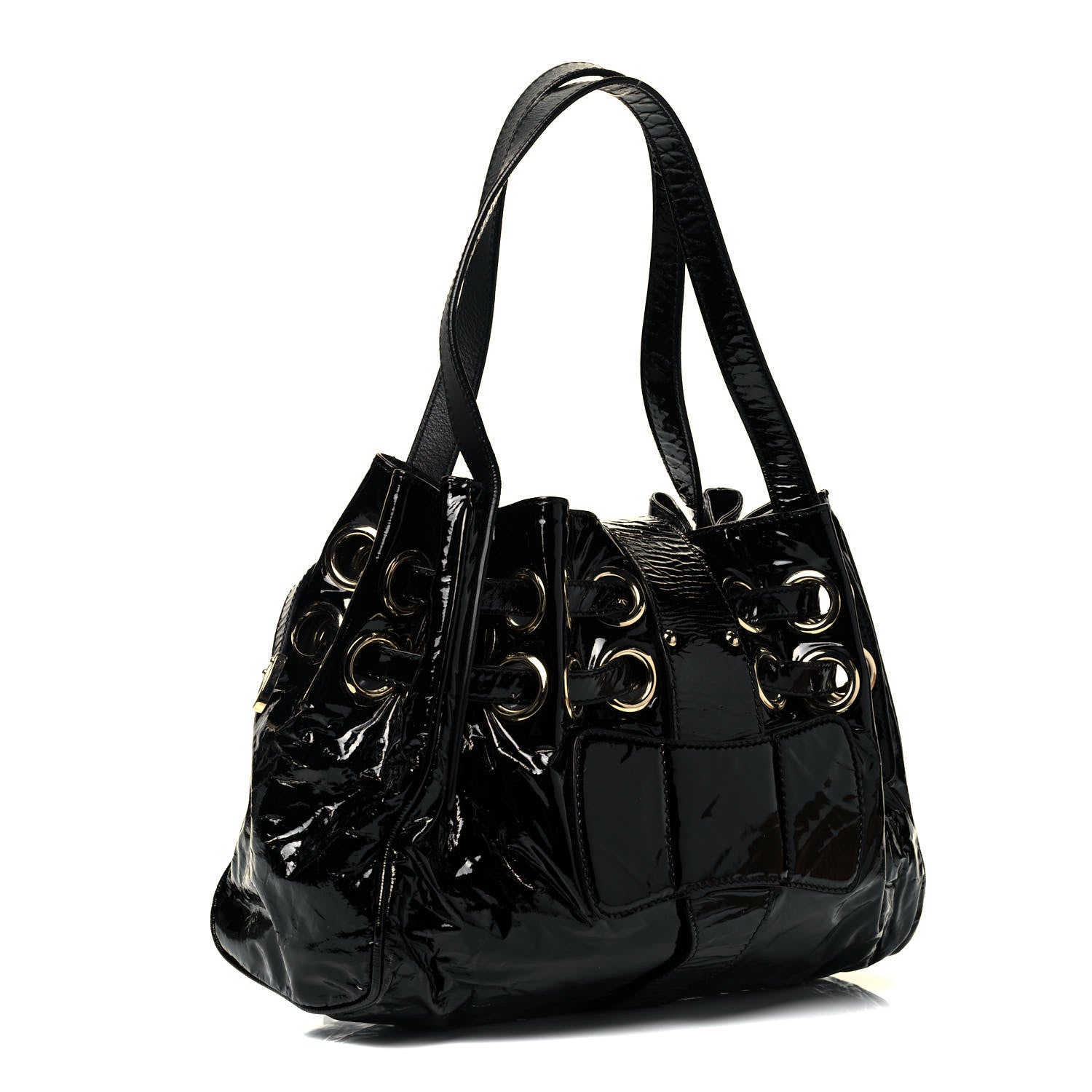 Jimmy Choo Crushed Patent Ramona Black 3 of 9