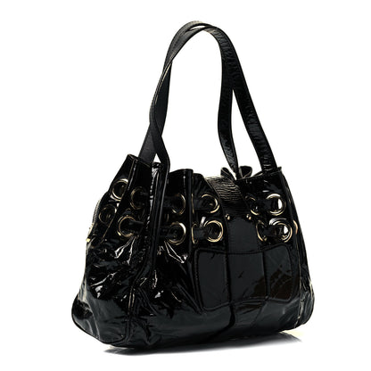 Jimmy Choo Crushed Patent Ramona Black 3 of 9