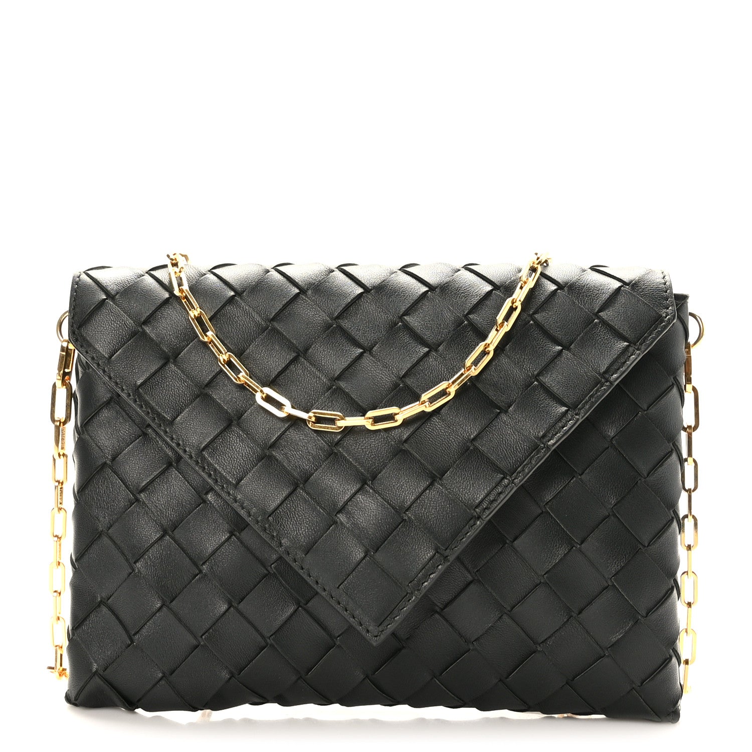 Bottega Veneta Nappa Intrecciato Envelope Pouch Black 1 of 8