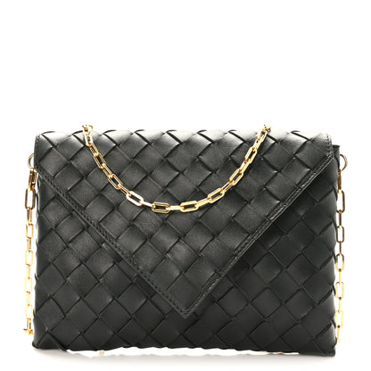 Bottega Veneta Nappa Intrecciato Envelope Pouch Black 1 of 8